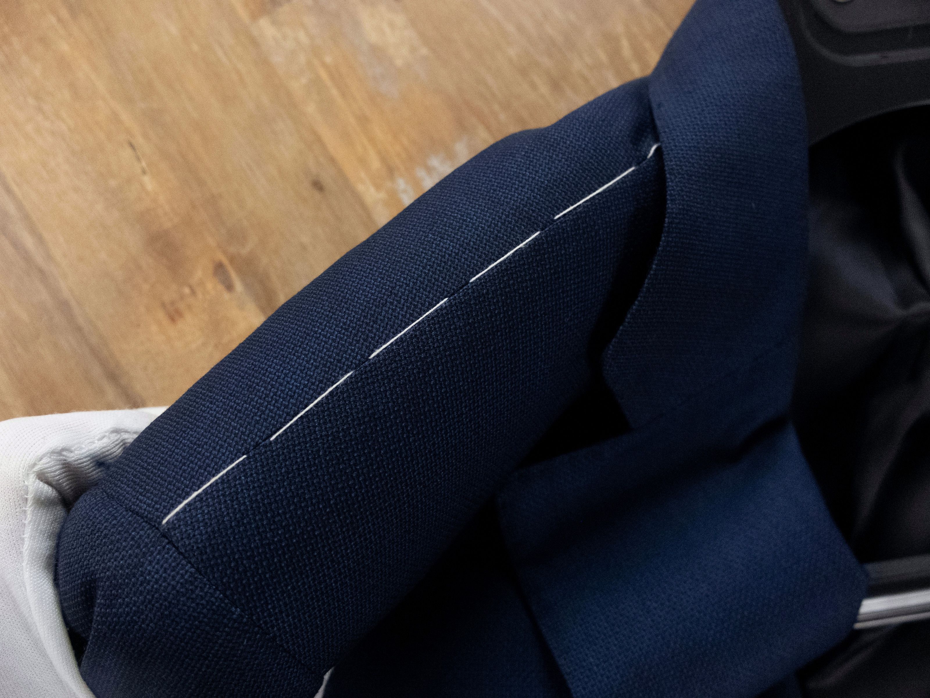 Caruso VAKKO by Caruso navy blue wool blazer jacket 42 US 52 IT Size 42R - 5 Thumbnail