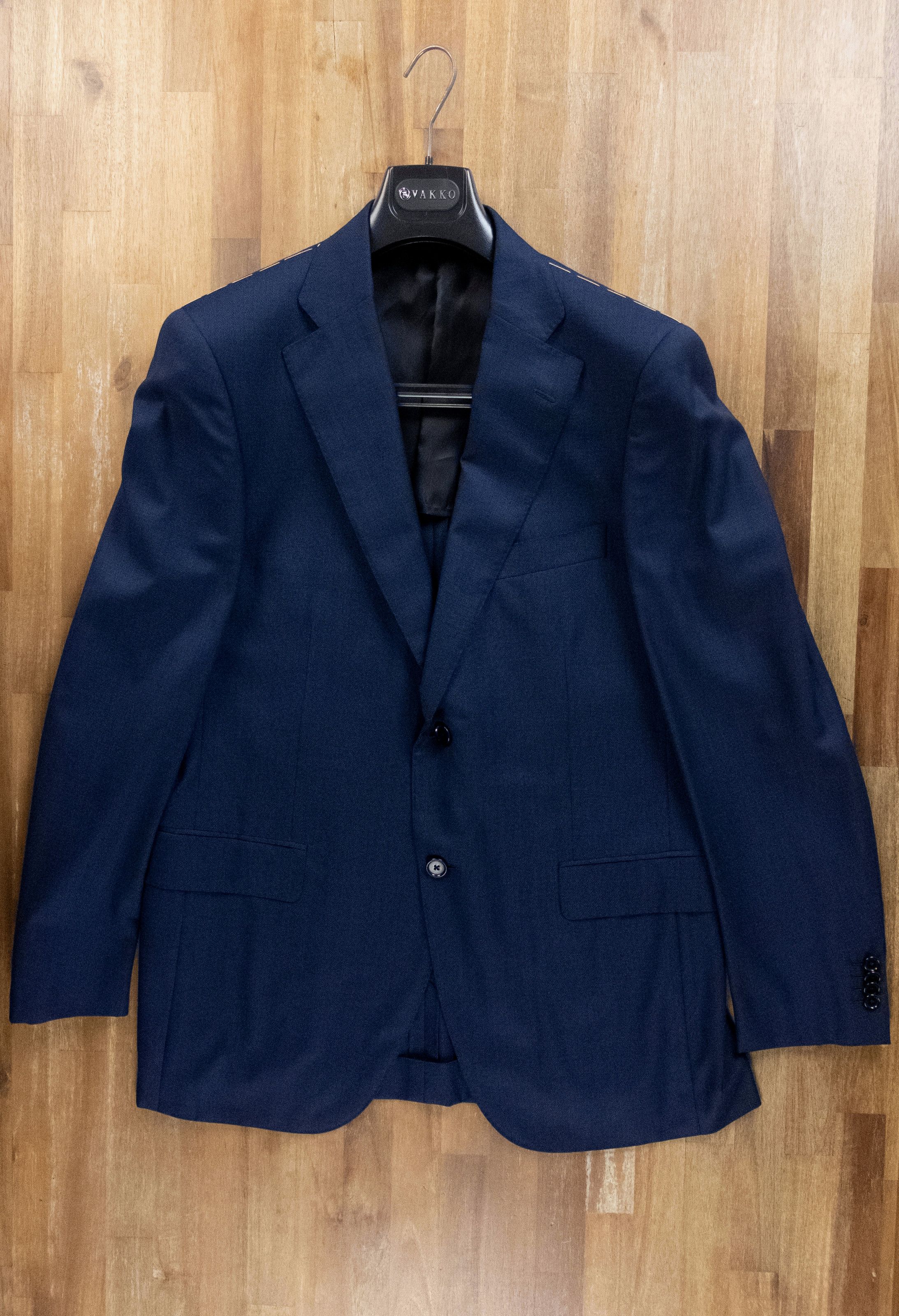 Caruso VAKKO by Caruso navy blue wool blazer jacket 42 US 52 IT Size 42R - 2 Thumbnail