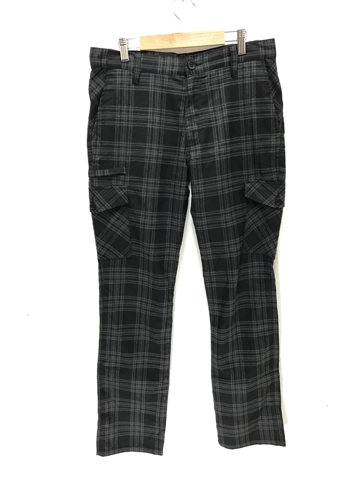 Japanese Brand Suggestion Cargo Tartan Plaid Pant Slim Size US 30 / EU 46 - 1 Thumbnail