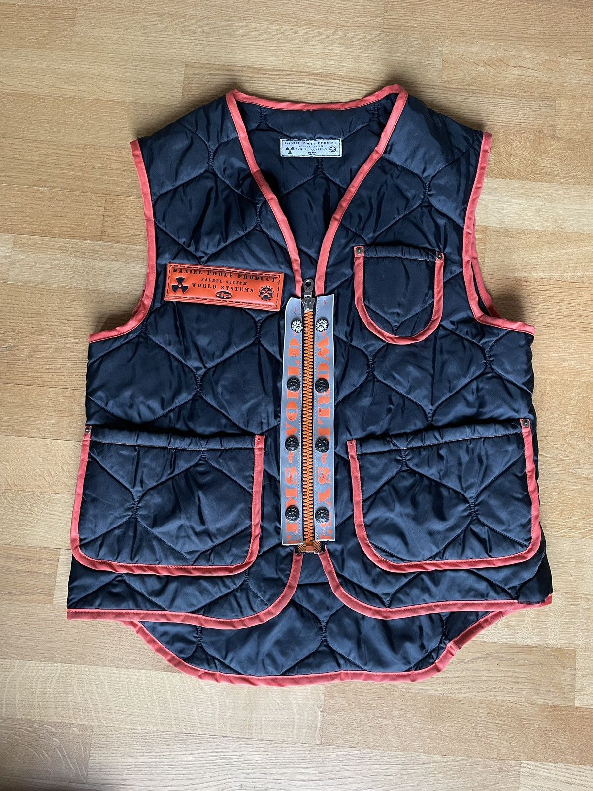 image of Final Home x Techno Master Early 1990‘S Daniel Poole Reflective Rave Vest in Black, Men's (Size XL)