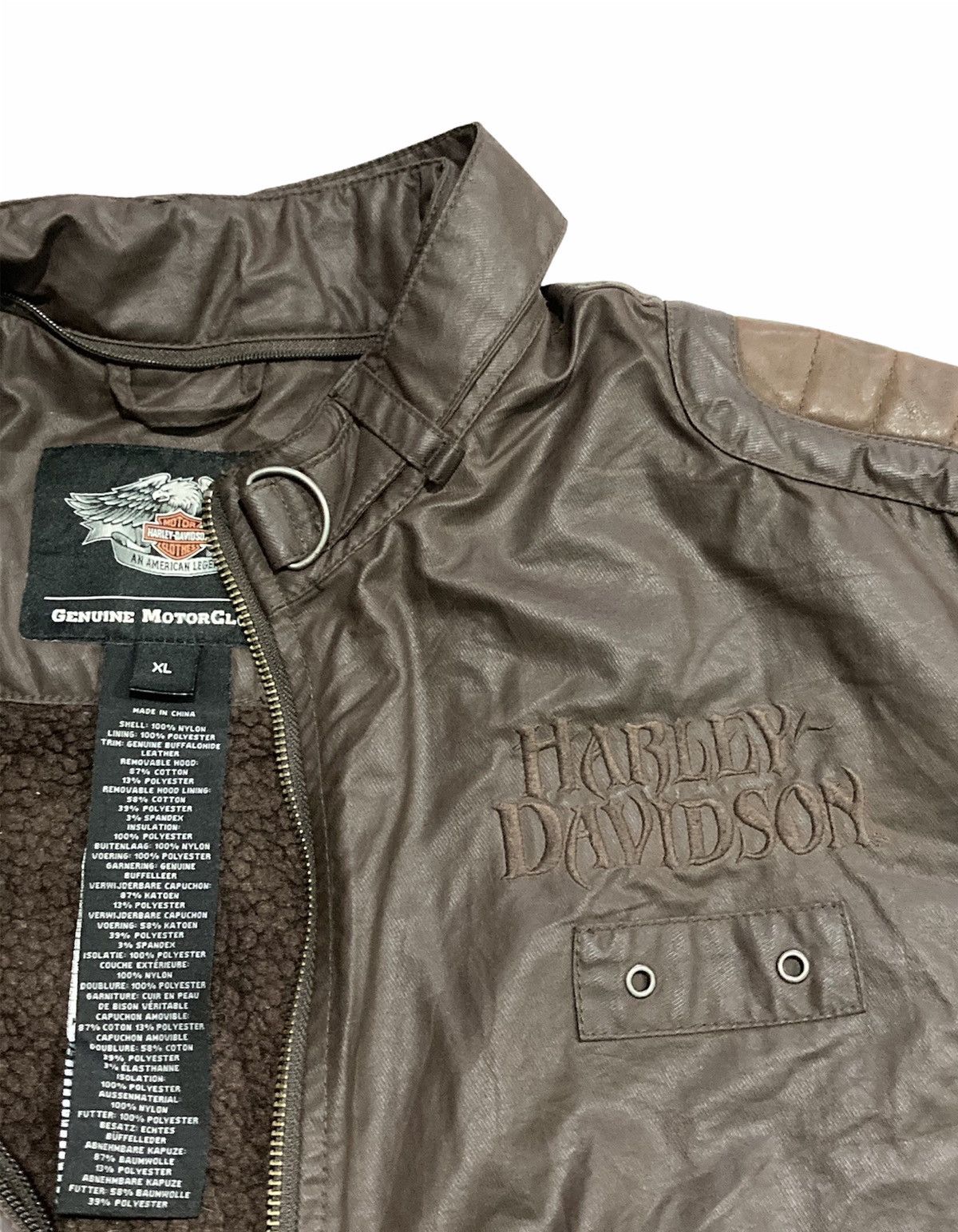 Harley Davidson HARLEY DAVIDSON GENUINE BUFFALO HIDE LEATHER TRIM Size US XL / EU 56 / 4 - 7 Thumbnail