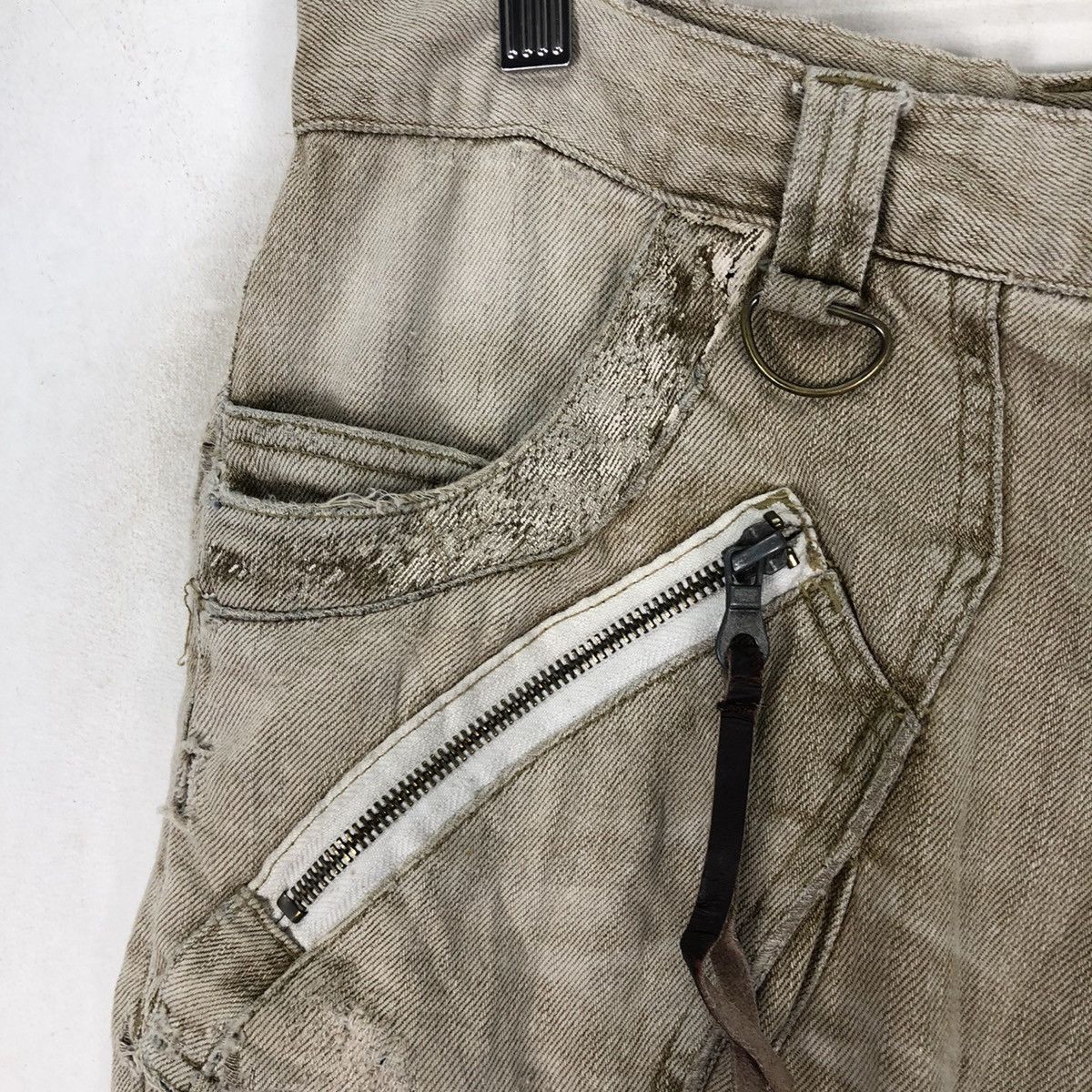 Japanese Brand PPFM TAN DISTRESSED DENIM MULTI POCKET Size US 32 / EU 48 - 8 Thumbnail