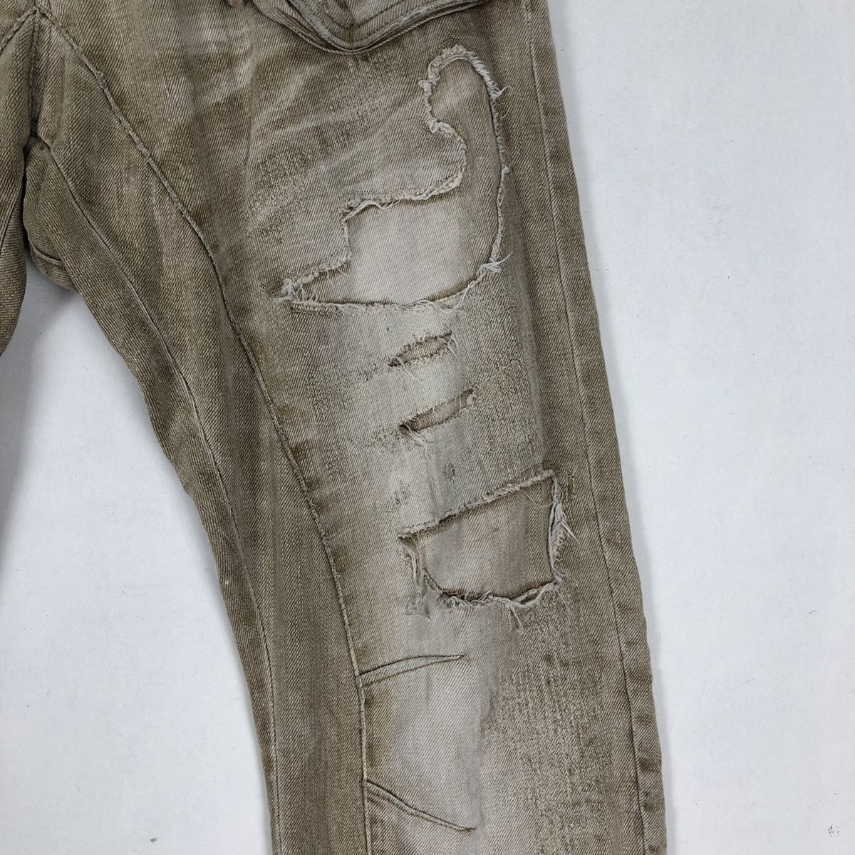 Japanese Brand PPFM TAN DISTRESSED DENIM MULTI POCKET Size US 32 / EU 48 - 12 Thumbnail