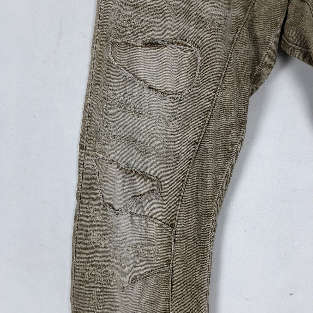 Japanese Brand PPFM TAN DISTRESSED DENIM MULTI POCKET Size US 32 / EU 48 - 11 Thumbnail