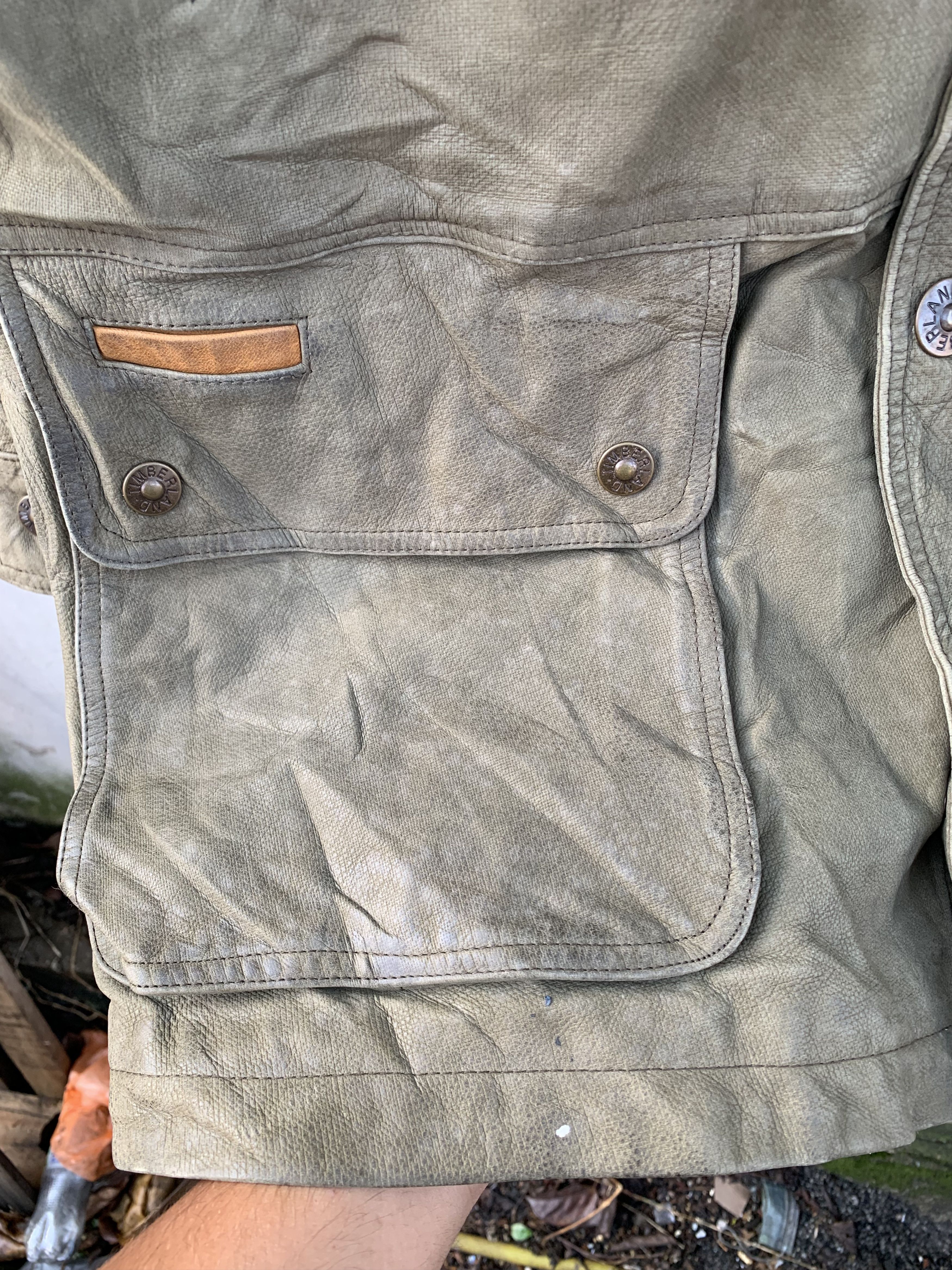 Timberland × Vintage Vintage Timberland Genuine Leather Cow Jacket Size US L / EU 52-54 / 3 - 5 Thumbnail