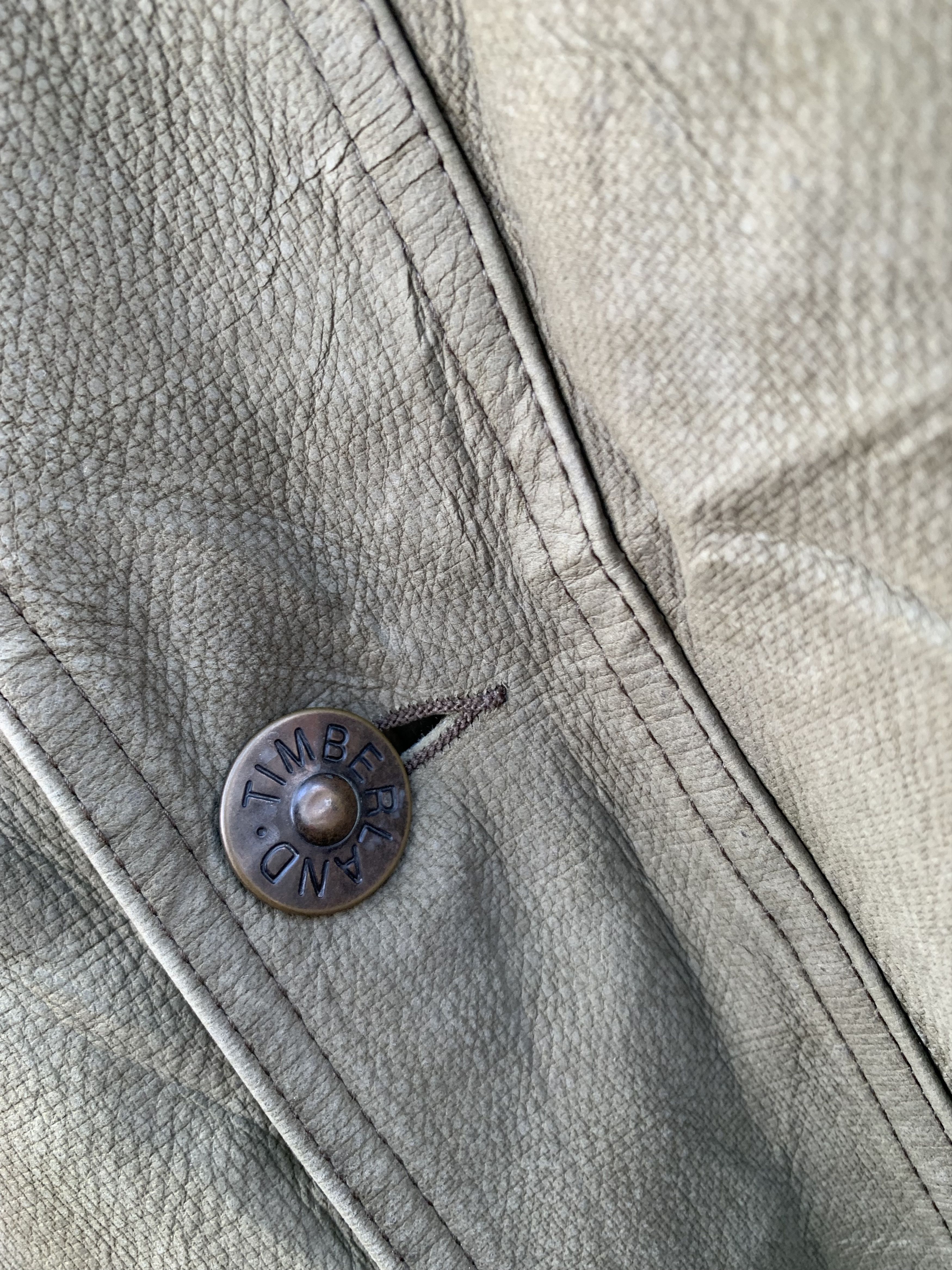 Timberland × Vintage Vintage Timberland Genuine Leather Cow Jacket Size US L / EU 52-54 / 3 - 2 Thumbnail