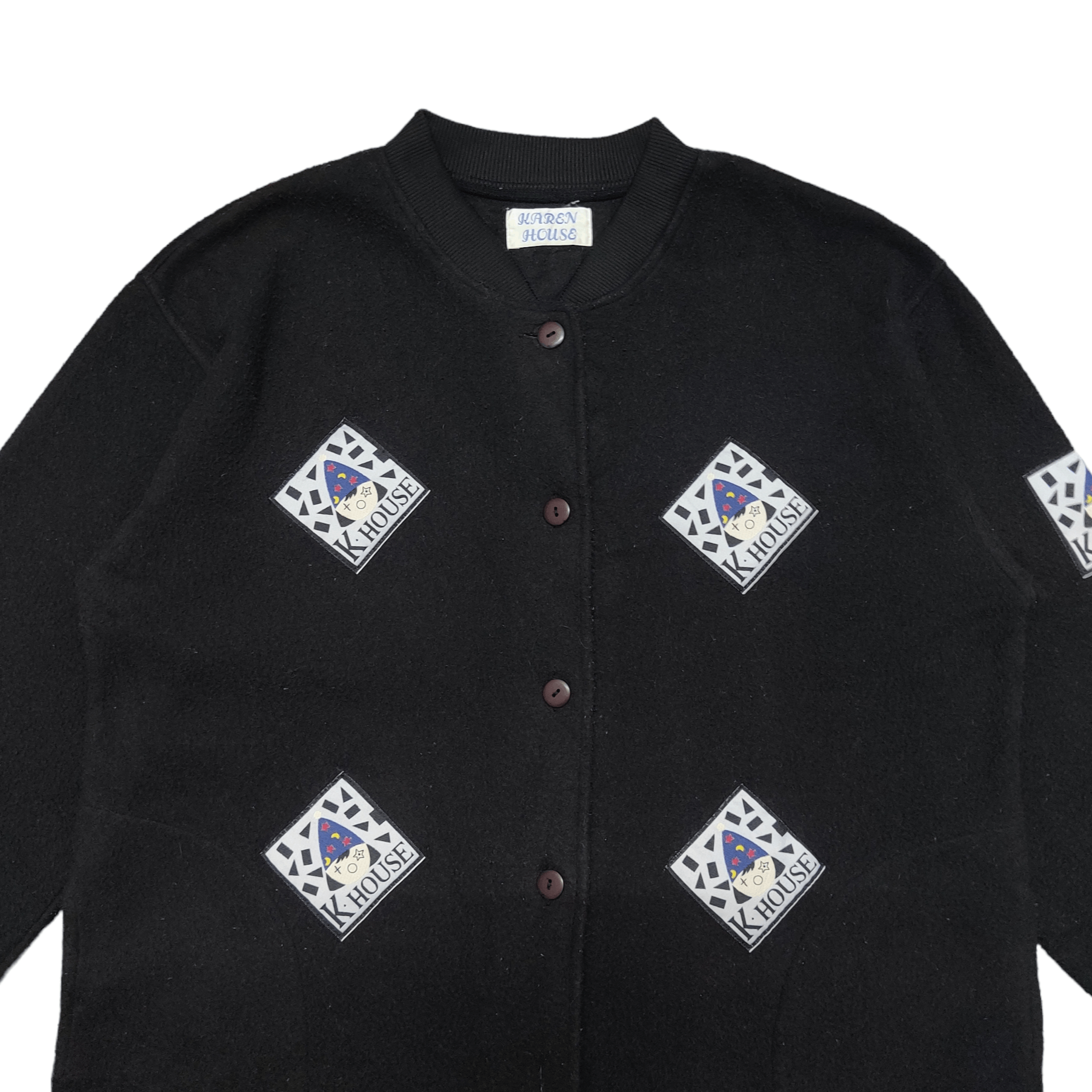 Japanese Brand Vintage Japanese Karen House Patch Work Fleece Jacket Size US L / EU 52-54 / 3 - 2 Thumbnail