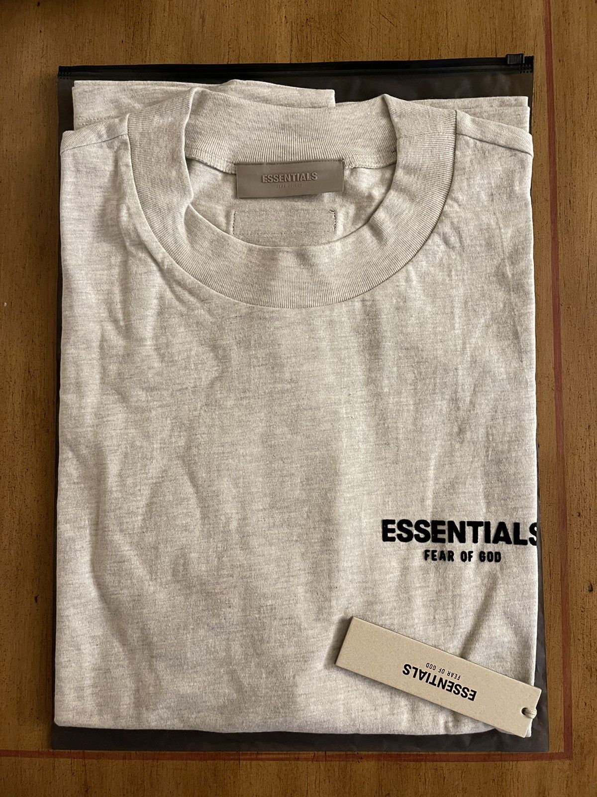 FOG × Fear of God × Pacsun FOG - Essentials Fear Of God Light Oatmeal T-Shirt Sz (XL) Size US XL / EU 56 / 4 - 1 Thumbnail