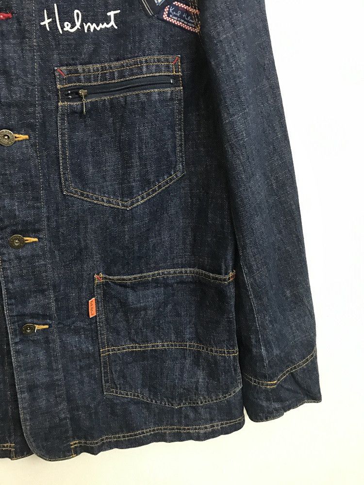 Karl Helmut × Pink House Old KARL HELMUT Japan Spell Out Patches Denim Chore Jacket Size US L / EU 52-54 / 3 - 8 Thumbnail