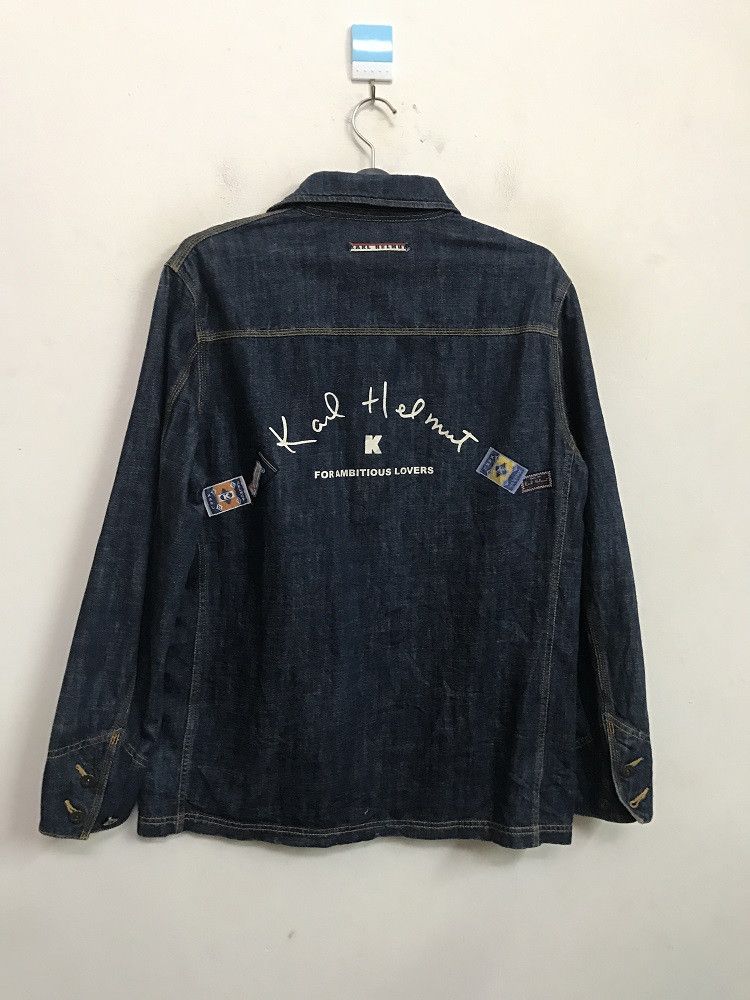 Old KARL HELMUT Japan Spell Out Patches Denim Chore Jacket
