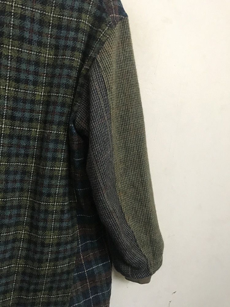 Karl Helmut × Pink House KARL HELMUT Japan Patchwork Plaid 100% Wool Jacket Coat Size US L / EU 52-54 / 3 - 14 Thumbnail