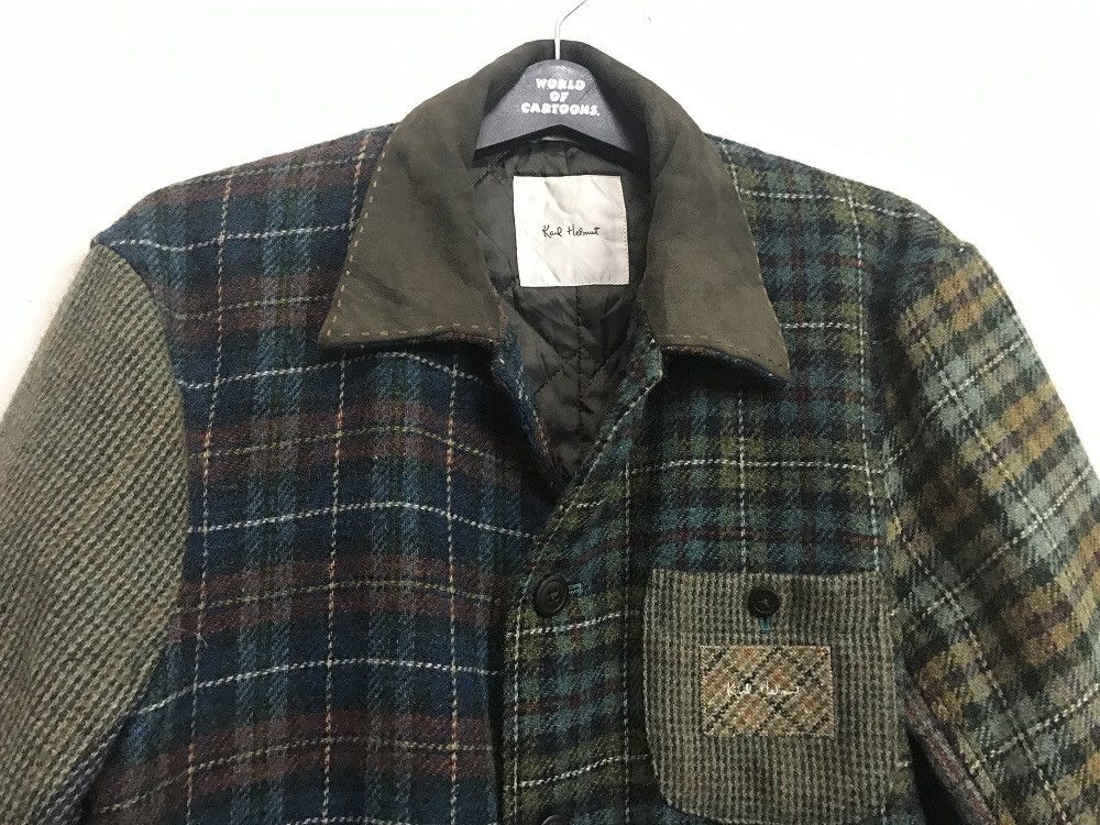 Karl Helmut × Pink House KARL HELMUT Japan Patchwork Plaid 100% Wool Jacket Coat Size US L / EU 52-54 / 3 - 2 Thumbnail