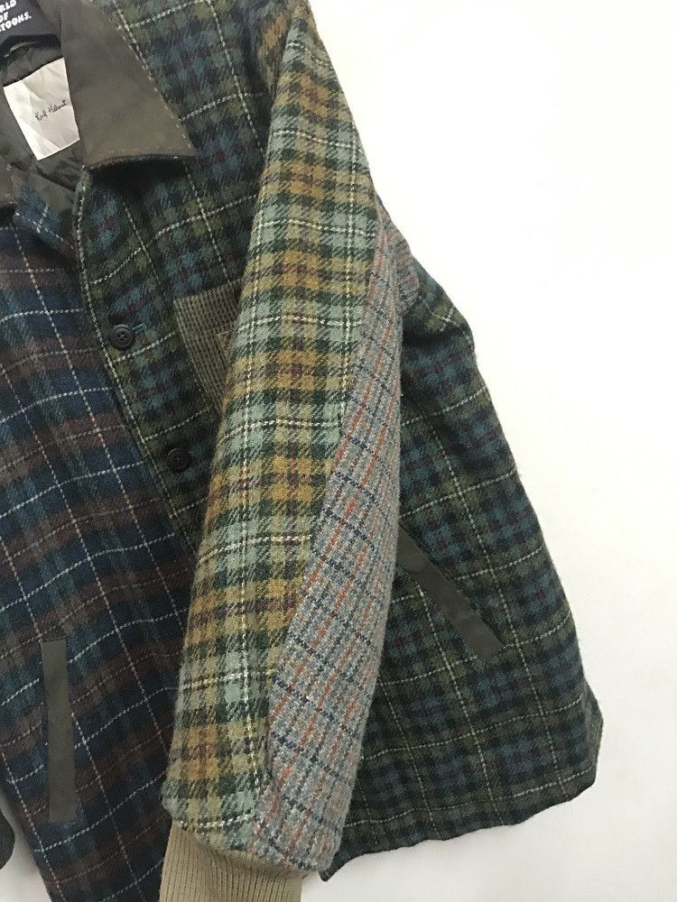 Karl Helmut × Pink House KARL HELMUT Japan Patchwork Plaid 100% Wool Jacket Coat Size US L / EU 52-54 / 3 - 6 Thumbnail