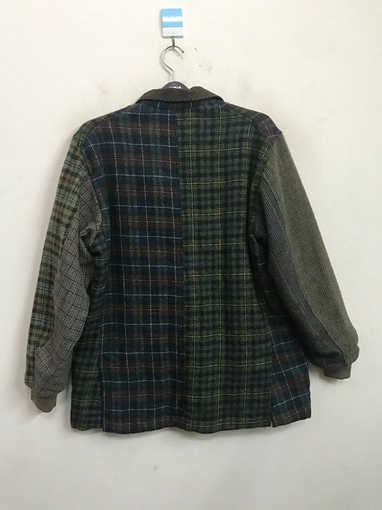 Karl Helmut × Pink House KARL HELMUT Japan Patchwork Plaid 100% Wool Jacket Coat Size US L / EU 52-54 / 3 - 12 Thumbnail