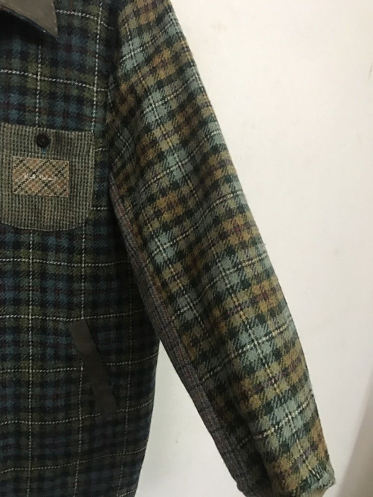 Karl Helmut × Pink House KARL HELMUT Japan Patchwork Plaid 100% Wool Jacket Coat Size US L / EU 52-54 / 3 - 5 Thumbnail