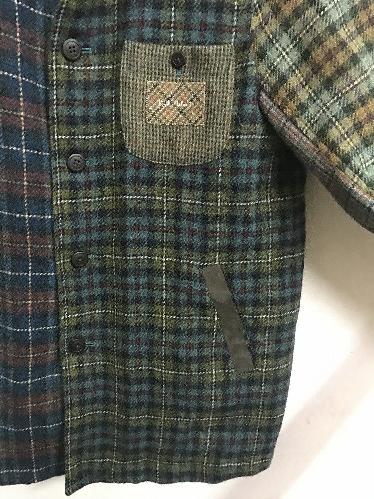 Karl Helmut × Pink House KARL HELMUT Japan Patchwork Plaid 100% Wool Jacket Coat Size US L / EU 52-54 / 3 - 3 Thumbnail