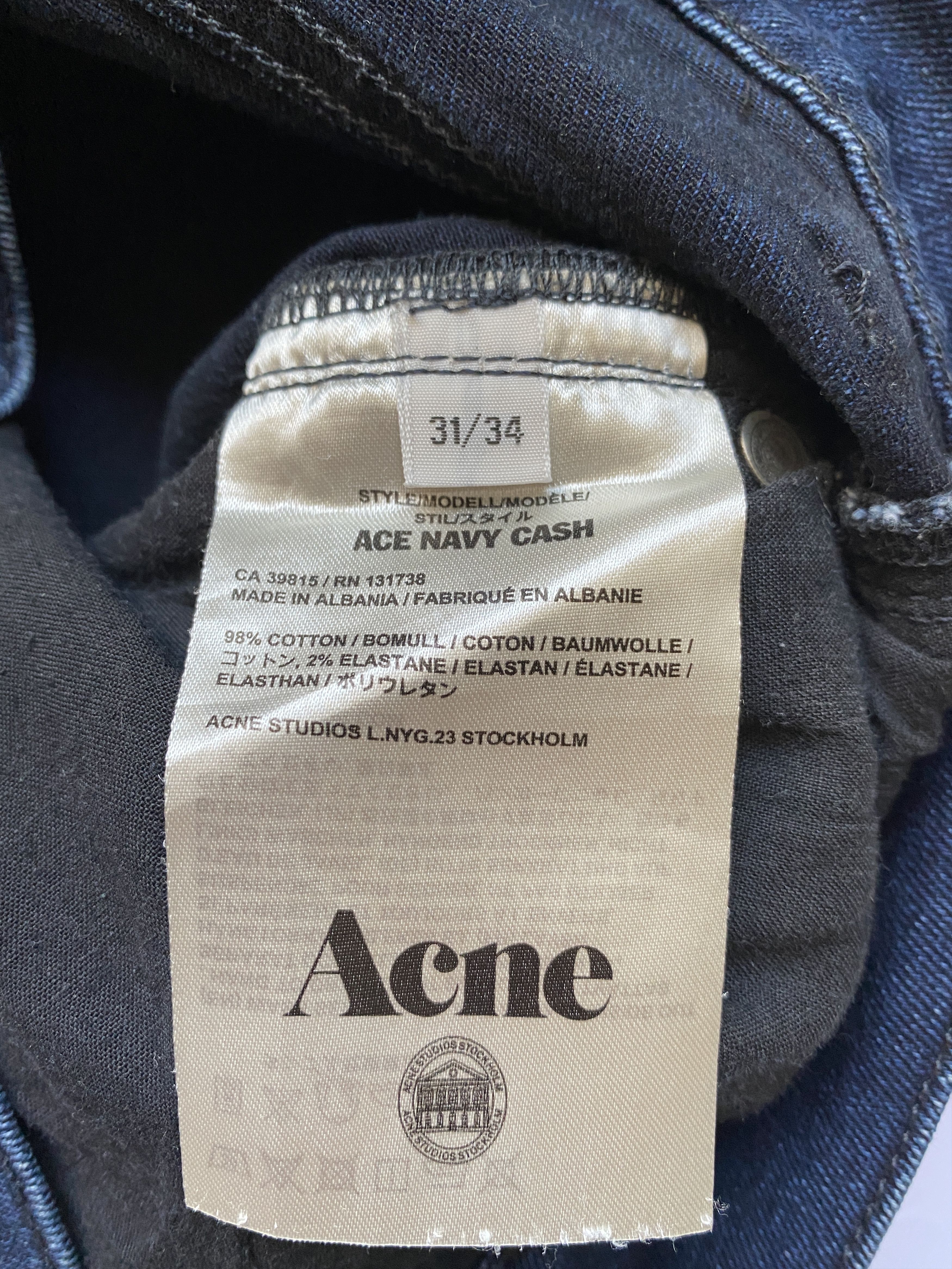 Acne Studios ⚡️QUICK SALE⚡️Acne Studios Women navy blue Jeans Size 29" - 4 Thumbnail
