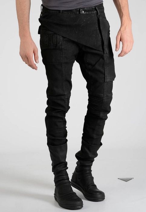 Rick Owens Drkshdw 16fw Black Matte Memphis Cut Denim Jeans