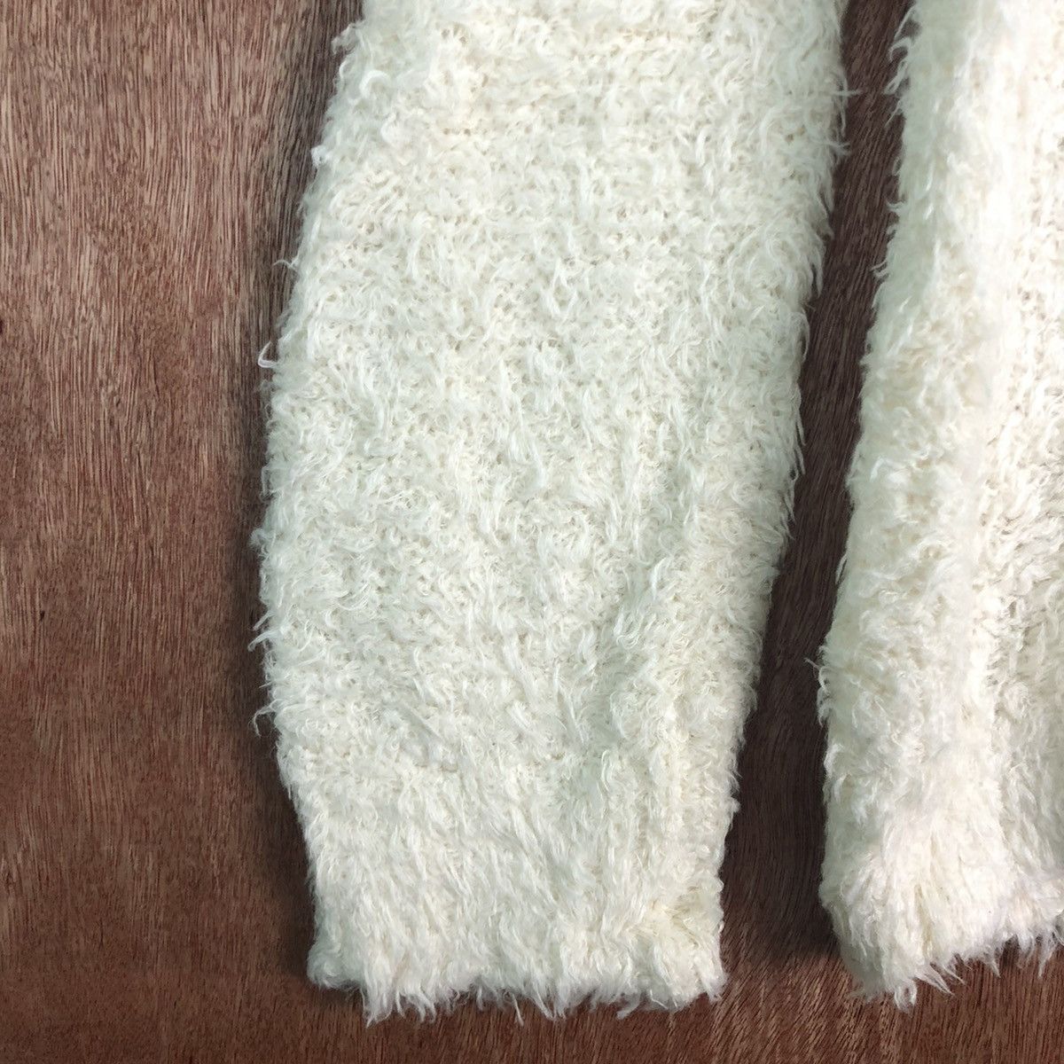 Global Work × Homespun Knitwear × Japanese Brand Global Work Cream Mohair Shag Shaggy KNitwear Size US L / EU 52-54 / 3 - 6 Thumbnail