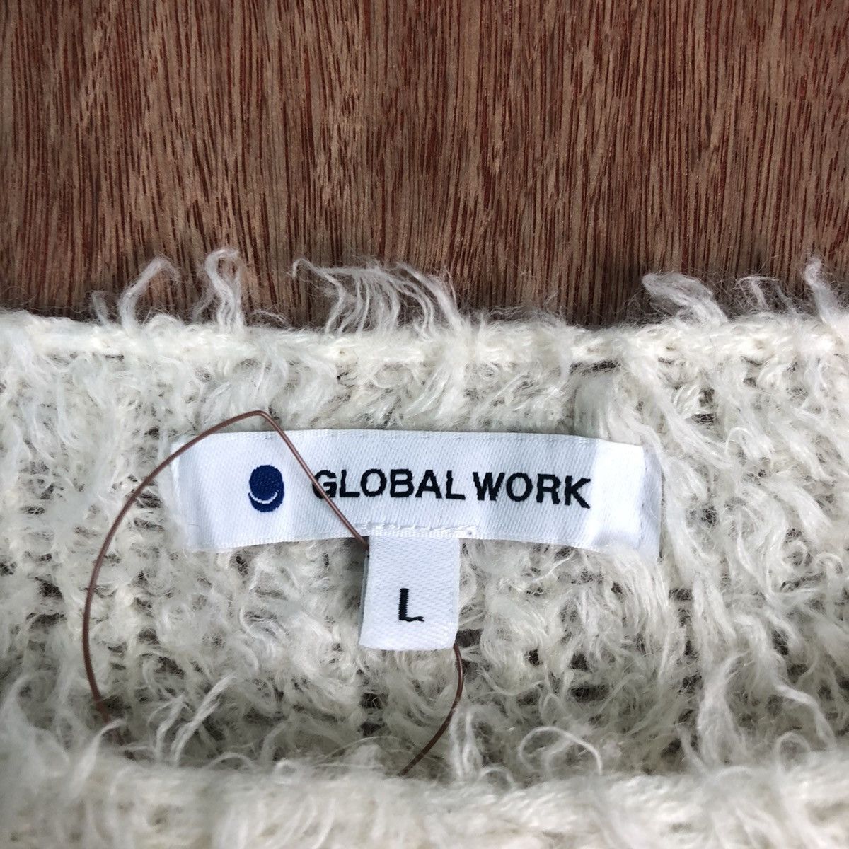 Global Work × Homespun Knitwear × Japanese Brand Global Work Cream Mohair Shag Shaggy KNitwear Size US L / EU 52-54 / 3 - 9 Thumbnail