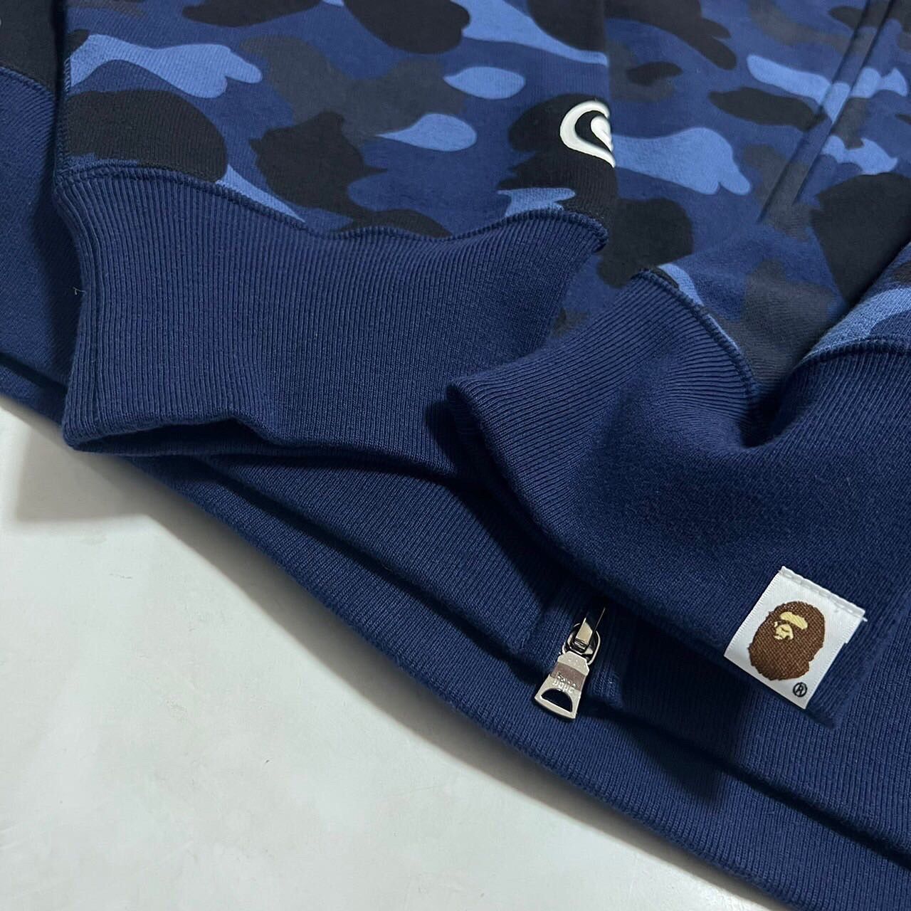 Bape BAPE shark full zip hoodie blue camo Size US XXL / EU 58 / 5 - 2 Thumbnail