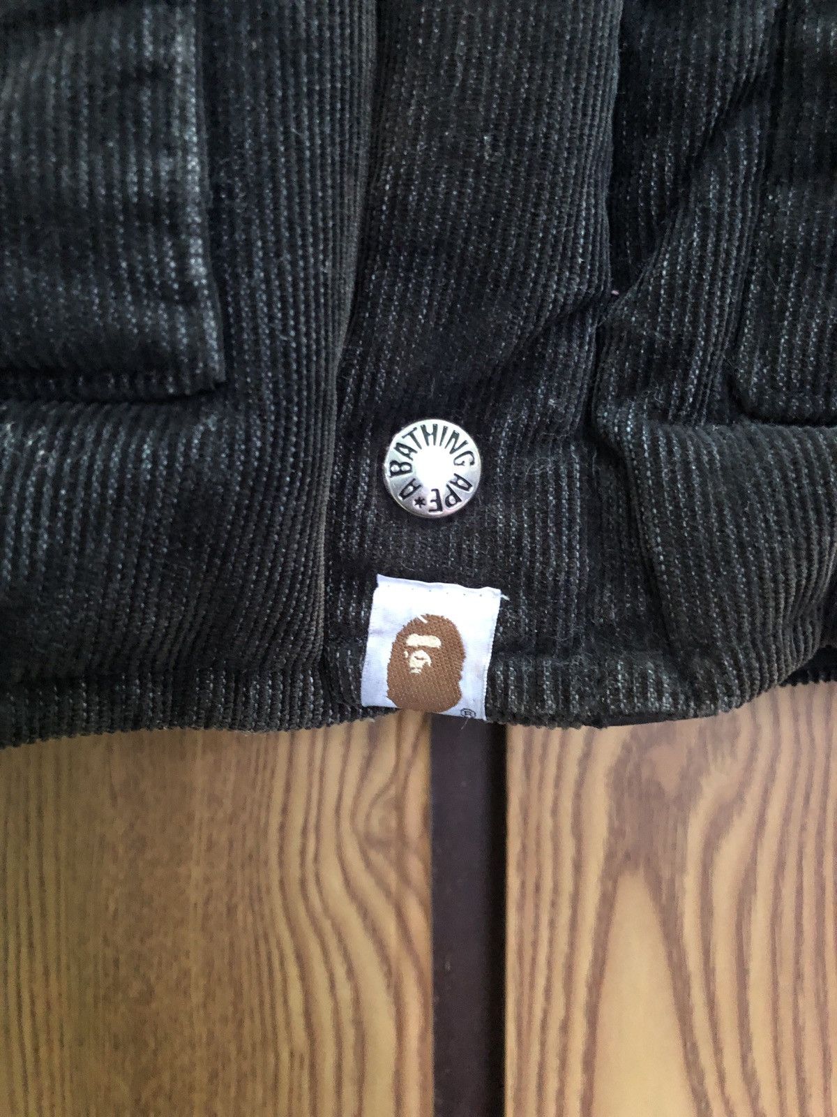 Bape A Bathing Ape Corduroy Down Jacket Black Size US S / EU 44-46 / 1 - 6 Thumbnail