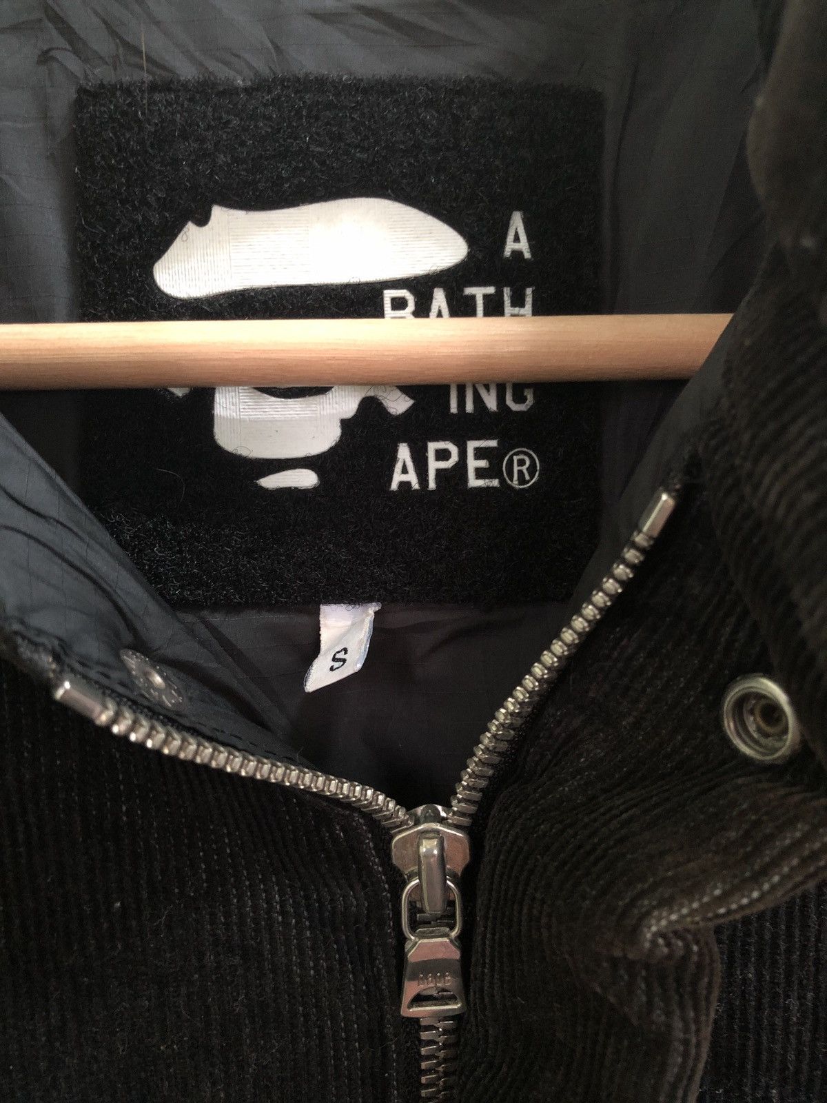 Bape A Bathing Ape Corduroy Down Jacket Black Size US S / EU 44-46 / 1 - 7 Thumbnail