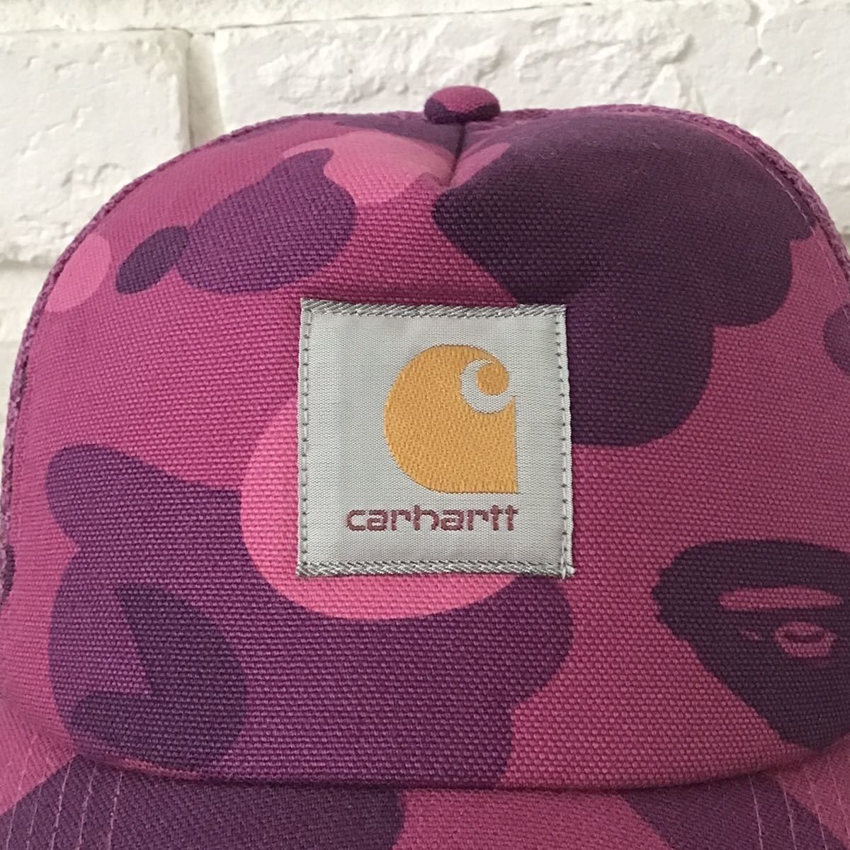 Bape × Carhartt BAPE × carhartt trucker hat cap Purple camo NIGO Size ONE SIZE - 2 Thumbnail