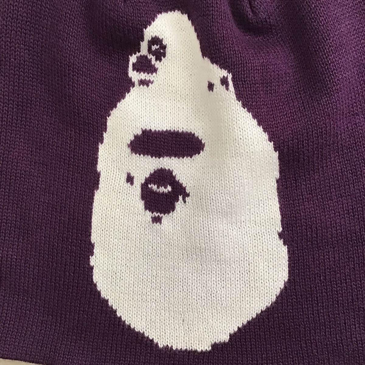 Bape BAPE HEAD Baby Milo beanie knit hat purple NIGO Size ONE SIZE - 2 Thumbnail