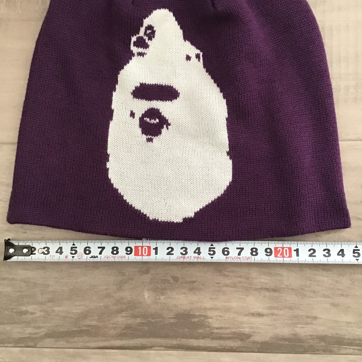 Bape BAPE HEAD Baby Milo beanie knit hat purple NIGO Size ONE SIZE - 4 Thumbnail