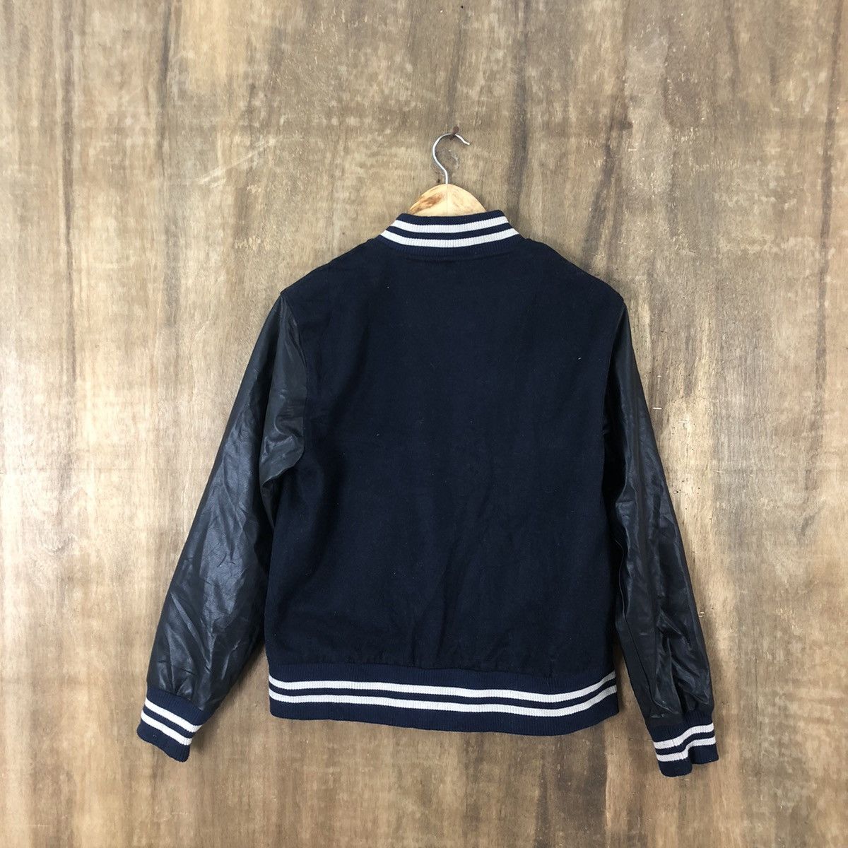 Japanese Brand Superubis Black Wool Varsity Jacket #1858 Size US M / EU 48-50 / 2 - 8 Thumbnail