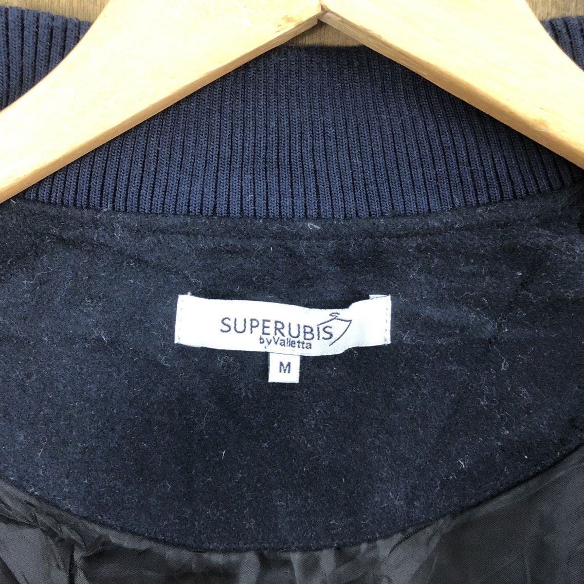 Japanese Brand Superubis Black Wool Varsity Jacket #1858 Size US M / EU 48-50 / 2 - 5 Thumbnail