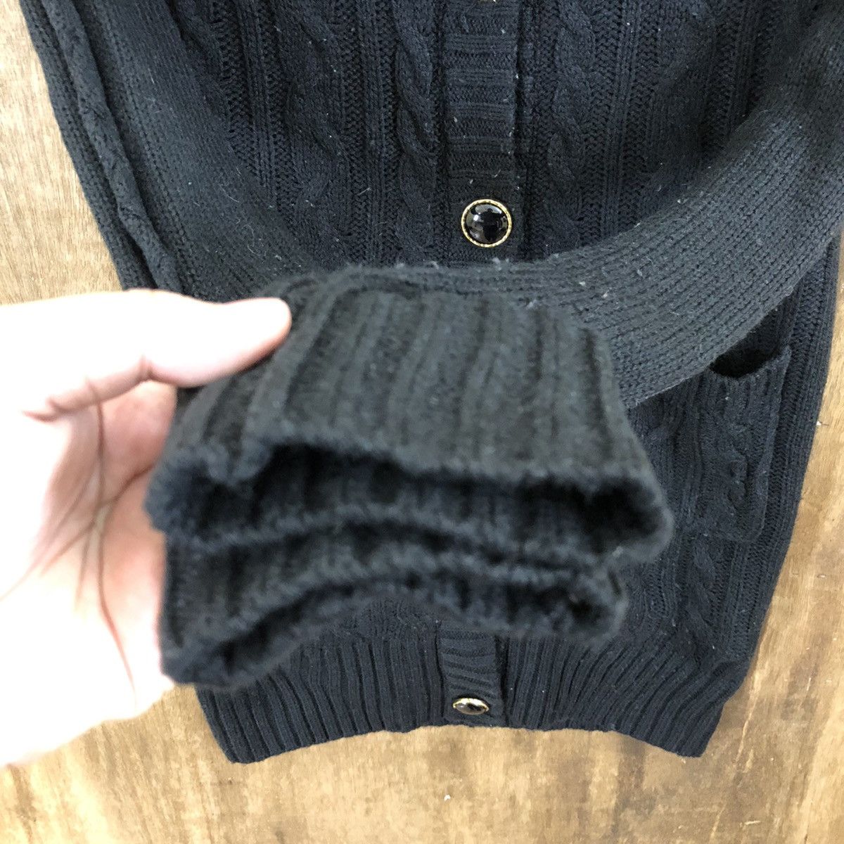 Japanese Brand RR Yuyo Black Knitwear Hoodies #163 Size US S / EU 44-46 / 1 - 4 Thumbnail
