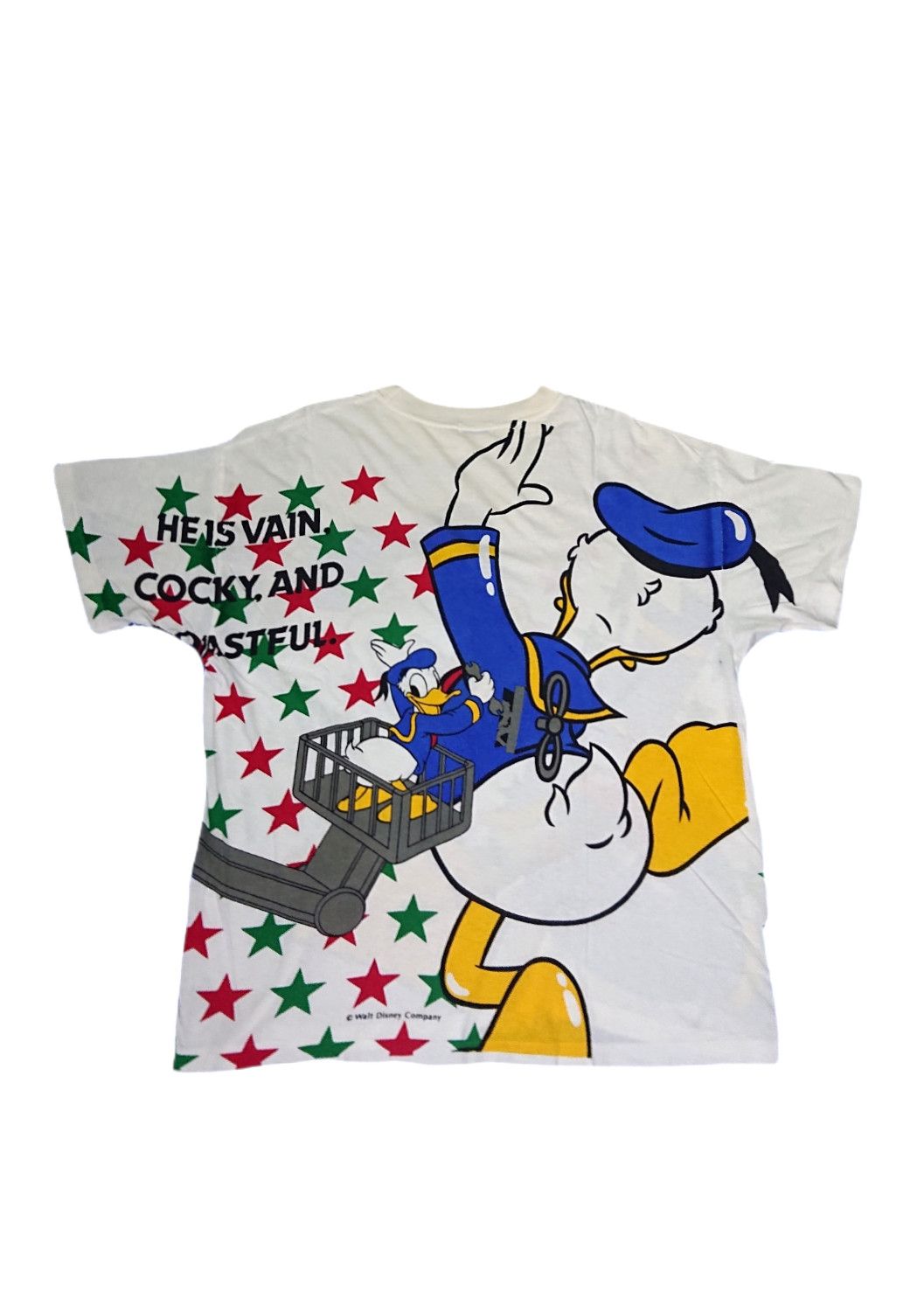 Cartoon Network × Vintage Vintage 90s Overprint Cartoon DONALD DUCK X OVERPRINT TEE Size US XL / EU 56 / 4 - 1 Thumbnail