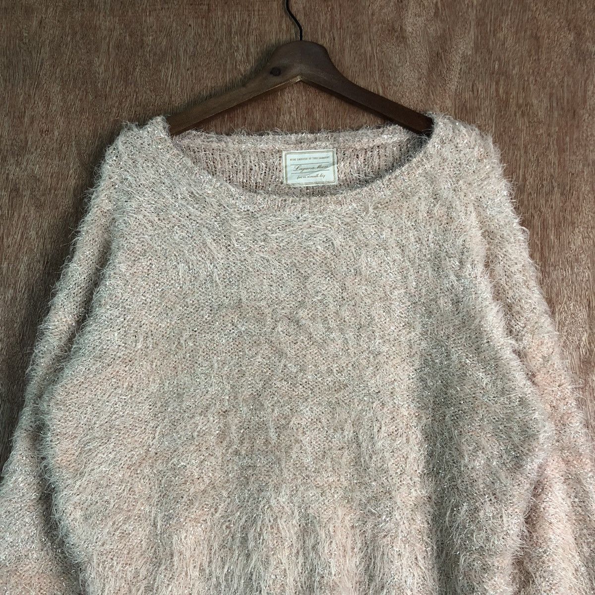 Homespun Knitwear × Japanese Brand vintage Laguna Moon Peach Mohair Knitwear Size US L / EU 52-54 / 3 - 8 Thumbnail