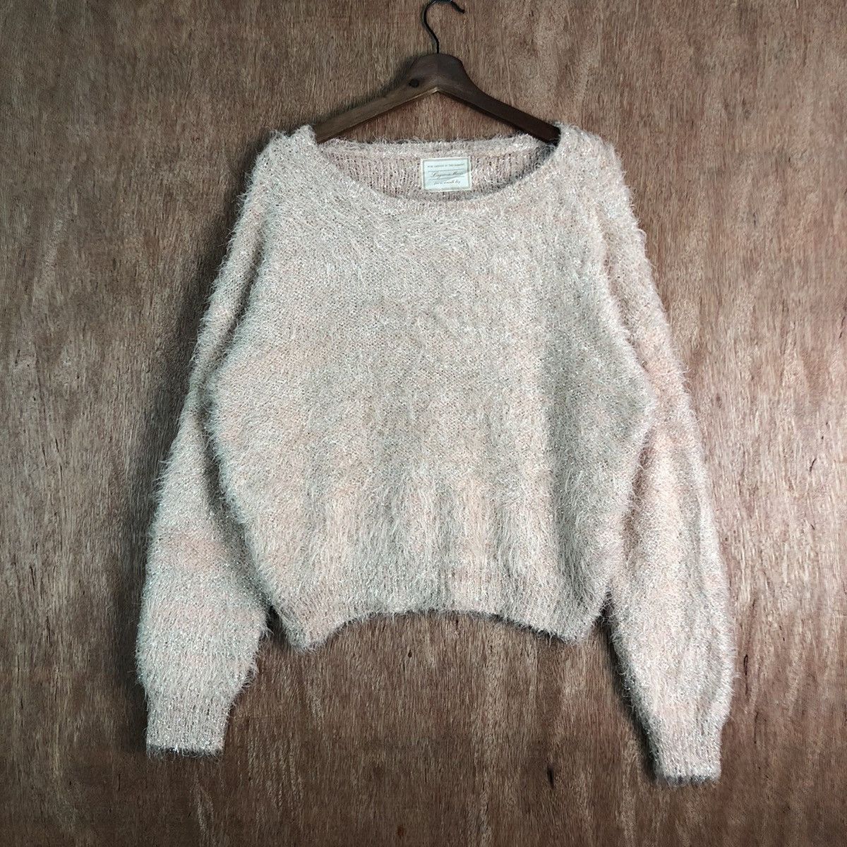 Homespun Knitwear × Japanese Brand vintage Laguna Moon Peach Mohair Knitwear Size US L / EU 52-54 / 3 - 1 Thumbnail