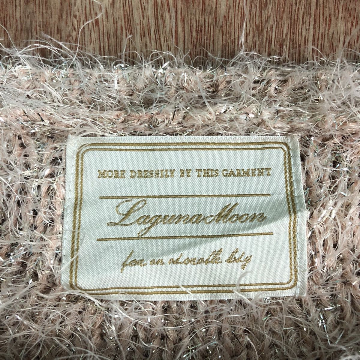 Homespun Knitwear × Japanese Brand vintage Laguna Moon Peach Mohair Knitwear Size US L / EU 52-54 / 3 - 9 Thumbnail