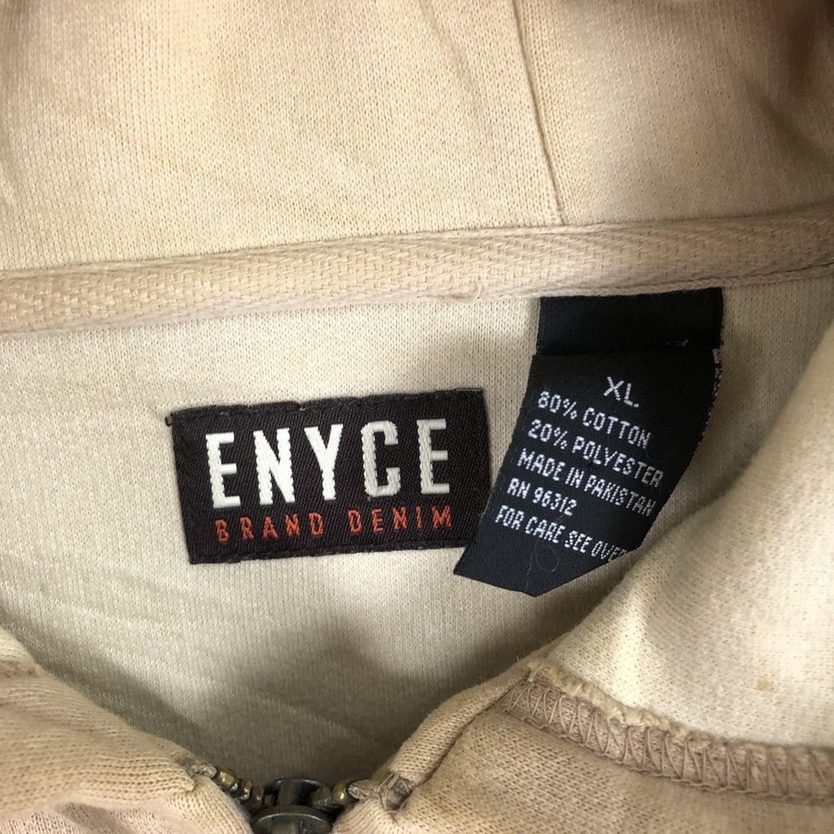 Japanese Brand × Vintage Enyce Brand Denim Faded Brown Sweatshirt Hoodies # Size US XL / EU 56 / 4 - 6 Thumbnail