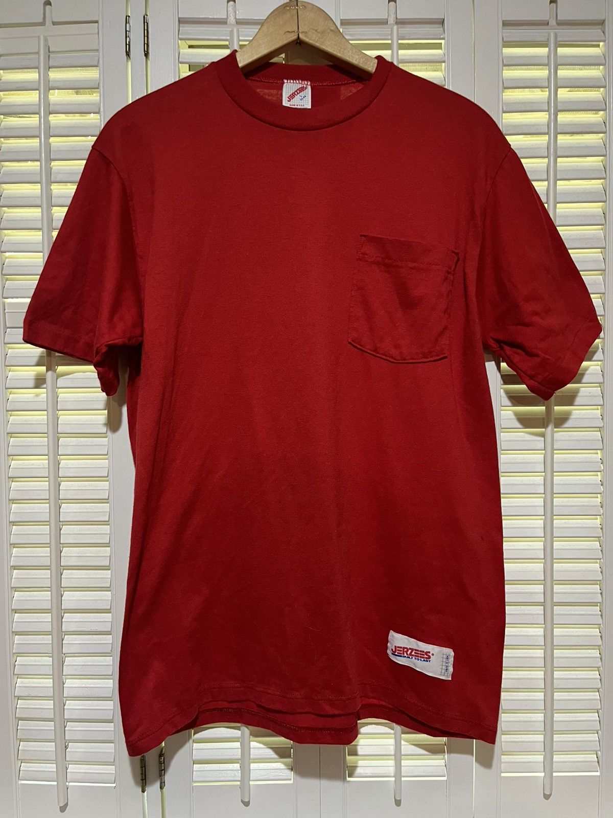 Jerzees × Vintage Vintage red blank T-shirt Size US XL / EU 56 / 4 - 1 Thumbnail