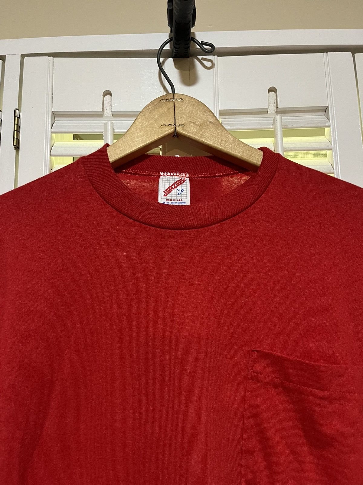 Jerzees × Vintage Vintage red blank T-shirt Size US XL / EU 56 / 4 - 4 Thumbnail