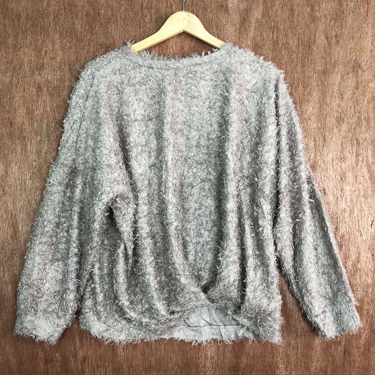 Homespun Knitwear × Japanese Brand JC Grey Mohair Shag Shaggy Knitwear Size US L / EU 52-54 / 3 - 3 Thumbnail