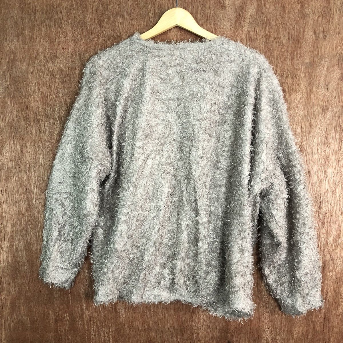Homespun Knitwear × Japanese Brand JC Grey Mohair Shag Shaggy Knitwear Size US L / EU 52-54 / 3 - 9 Thumbnail