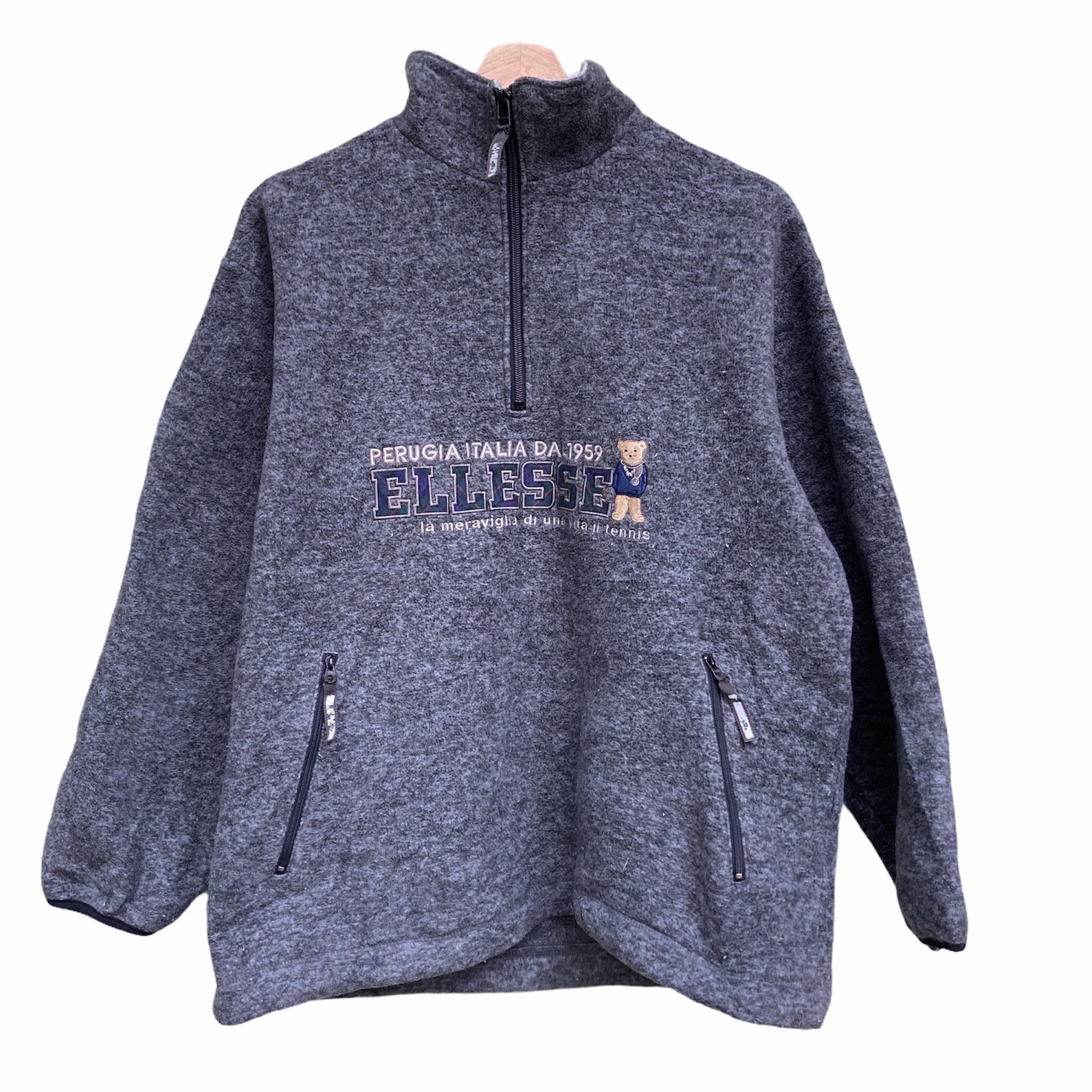 image of Ellesse Perugia Italia 1959 Embroidered Sweater in Grey, Men's (Size Medium)