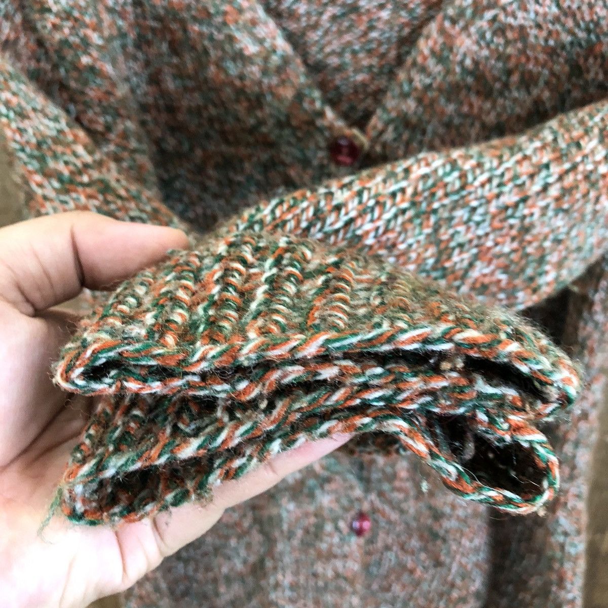 Aran Isles Knitwear × Japanese Brand Japanese Brand Brown Cardigan Knitwear #105 Size US M / EU 48-50 / 2 - 4 Thumbnail