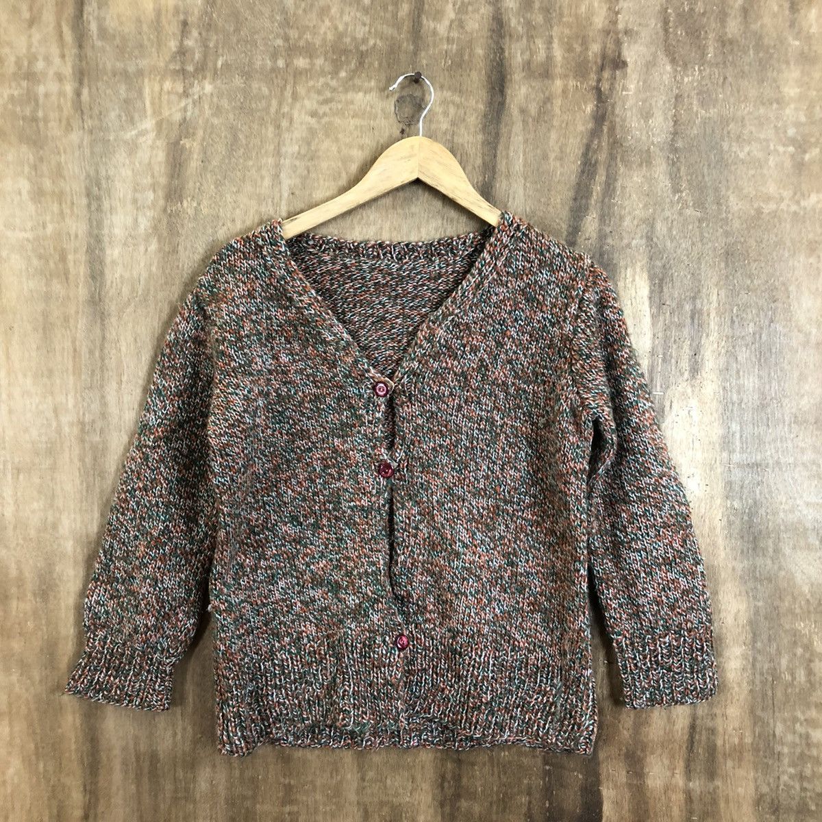 Aran Isles Knitwear × Japanese Brand Japanese Brand Brown Cardigan Knitwear #105 Size US M / EU 48-50 / 2 - 1 Thumbnail