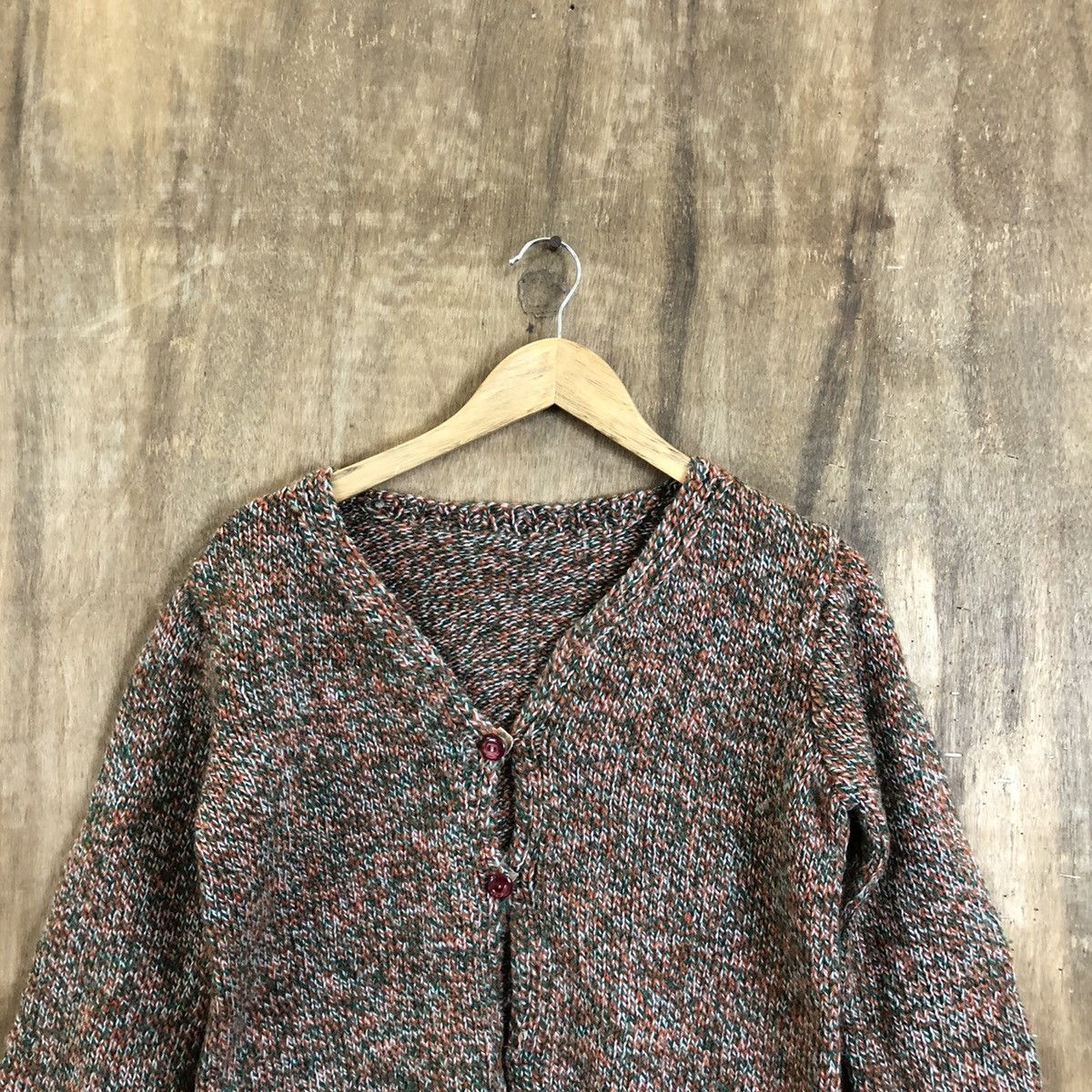 Aran Isles Knitwear × Japanese Brand Japanese Brand Brown Cardigan Knitwear #105 Size US M / EU 48-50 / 2 - 2 Thumbnail