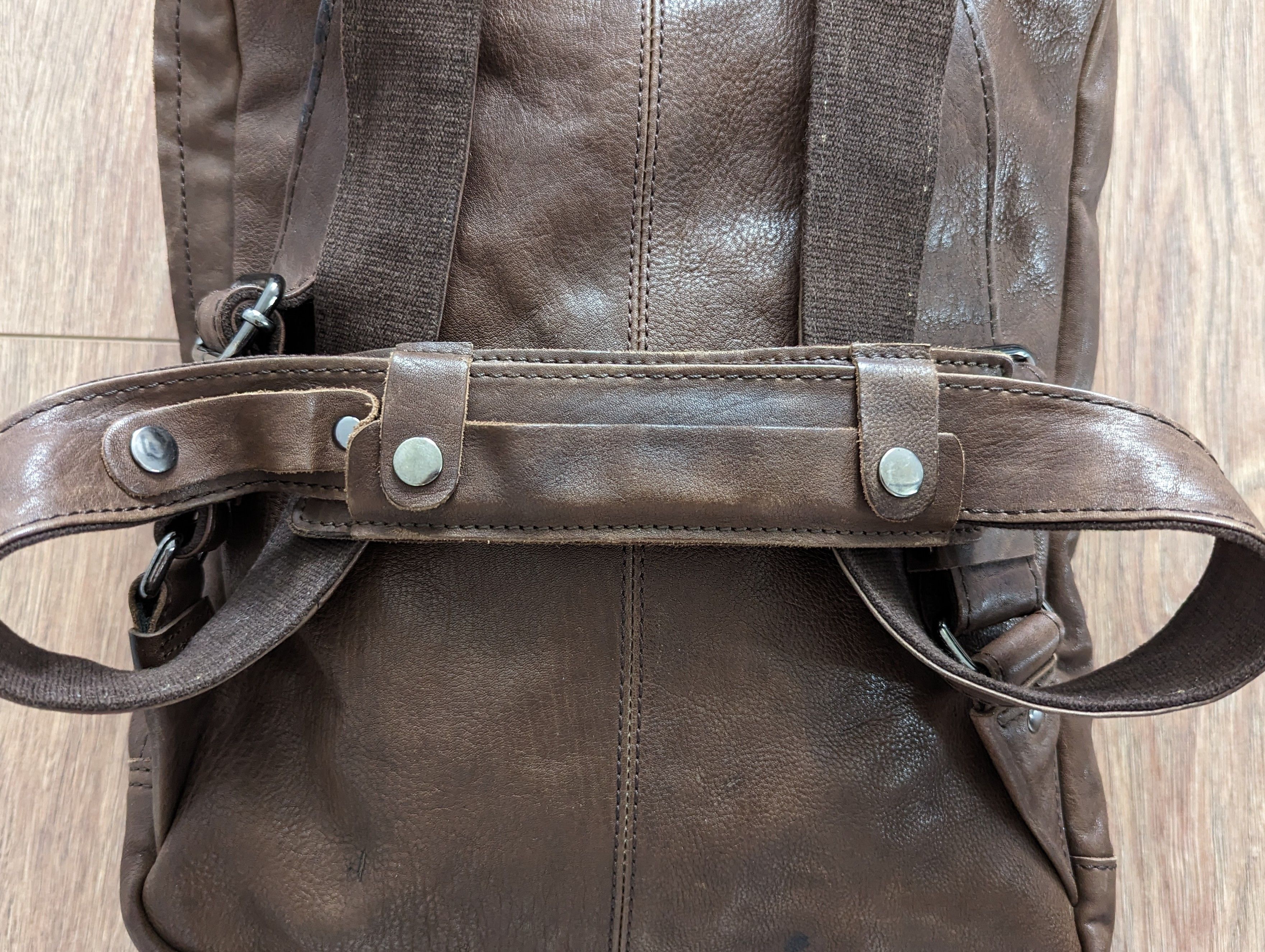 Leather × Other Harold's Men's Leather Rucksack Shoulder Bag Backpack Luxury Size ONE SIZE - 15 Thumbnail