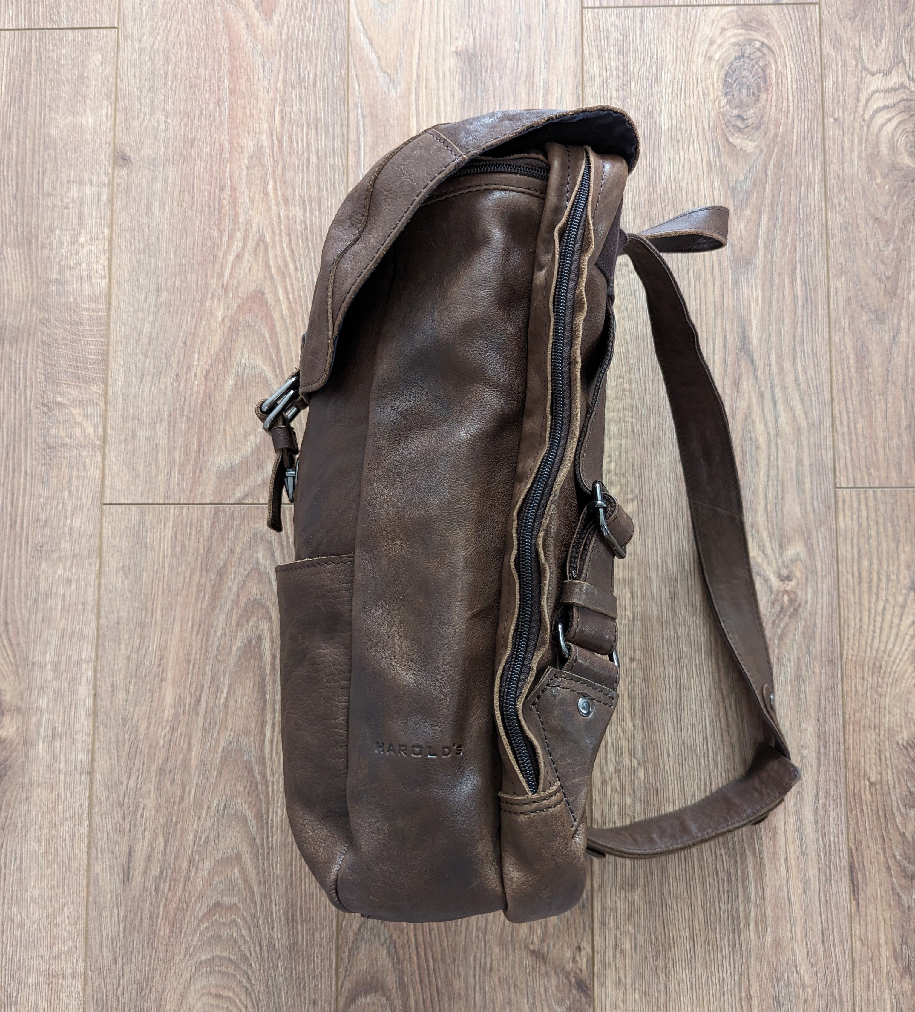Leather × Other Harold's Men's Leather Rucksack Shoulder Bag Backpack Luxury Size ONE SIZE - 7 Thumbnail