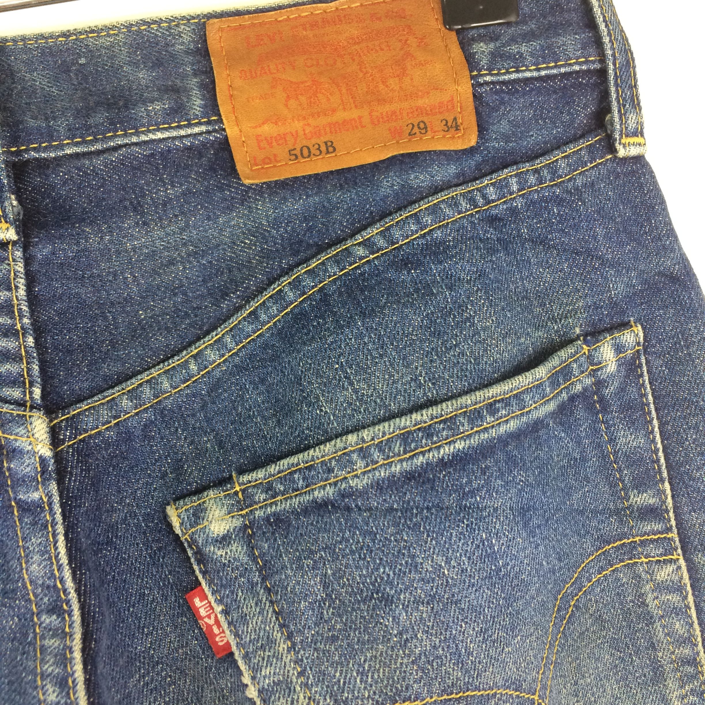 Levi's Vintage Clothing X41 VTG Levis 503B RARE Japan Selvedge Red Line JEANS Size US 30 / EU 46 - 4 Thumbnail