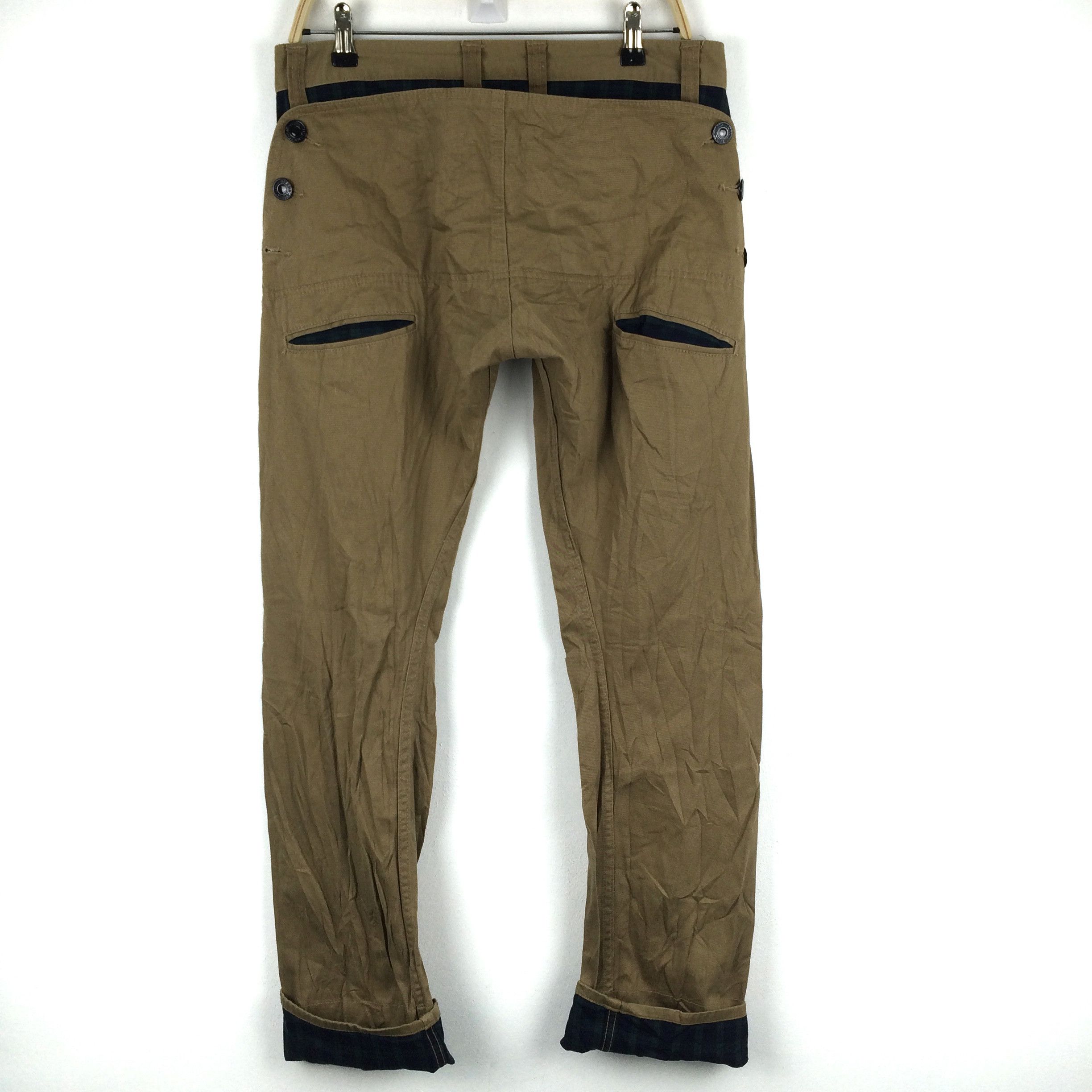 Designer × Japanese Brand X42 JAPAN DOMINATES HANDCRAFTED DOUBLE WAIST PLAID PANTS Size US 33 - 1 Thumbnail